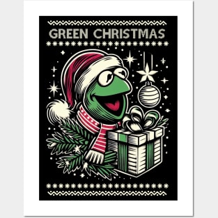 Green Christmas Posters and Art